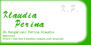 klaudia perina business card